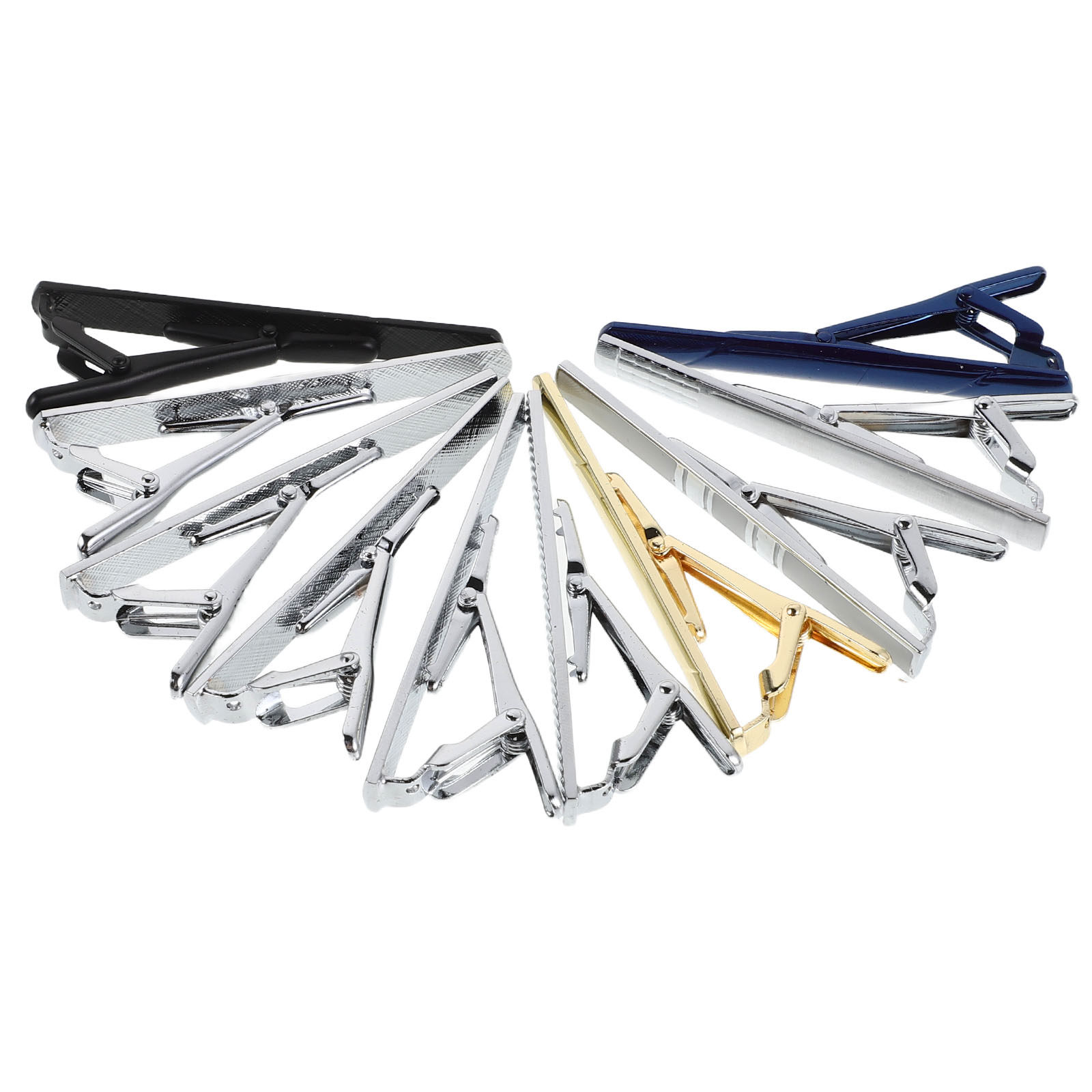 Tie Bar Set Gift - ชุดคลิปหนีบเนคไท 10 ชิ้น คลิปหนีบเนคไททองแดงสุดหรูสำหรับธุรกิจ งานแต่งงาน เจ้าบ่าว