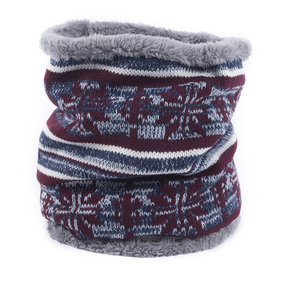 Infinity Scarf Knit - OVTRB อบอุ่นถักขนแกะเรียงรายผ้าพันคอคออุ่น Windproof ฤดูหนาวกีฬากลางแจ้งคอ Gaiter ผ้าพันคอความร้อนหนาผ้าพันคอ