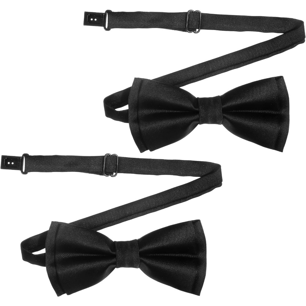 Bow Tie Pre Tied - โบว์ไทผู้ชาย แพ็ค 2 ชิ้น สีพื้น โบว์ไทสำเร็จรูป