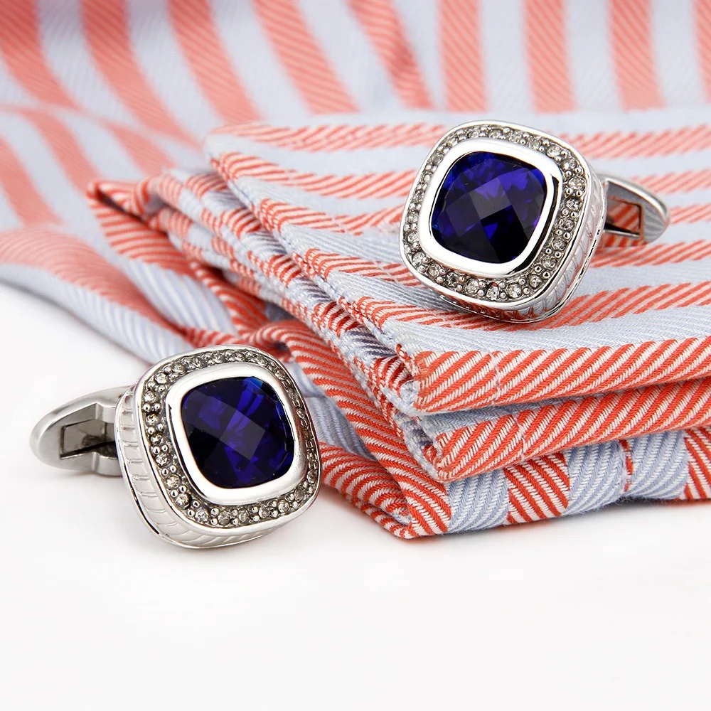 Tie Clip Silver - Cufflinks สําหรับบุรุษคุณภาพสูงเสื้อ Studs ปุ่มชุดของขวัญที่ดีที่สุดสําหรับงานแต่งงานธุรกิจ Cuff Links