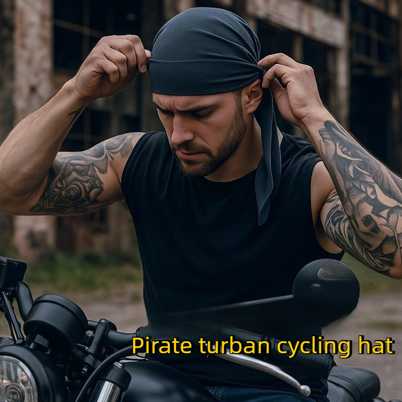 Bandana Doo Rag - ผ้าพันคอแบบแห้งเร็วสำหรับผู้ชาย, ผ้าคลุมหมวกกันน็อคสำหรับปั่นจักรยานที่ระบายอากาศได้ดี, ผ้าคลุมศีรษะป้องกันรังสียูวี, ผ้าพันศีรษะสำหรับขี่มอเตอร์ไซค์และวิ่งกลางแจ้ง
