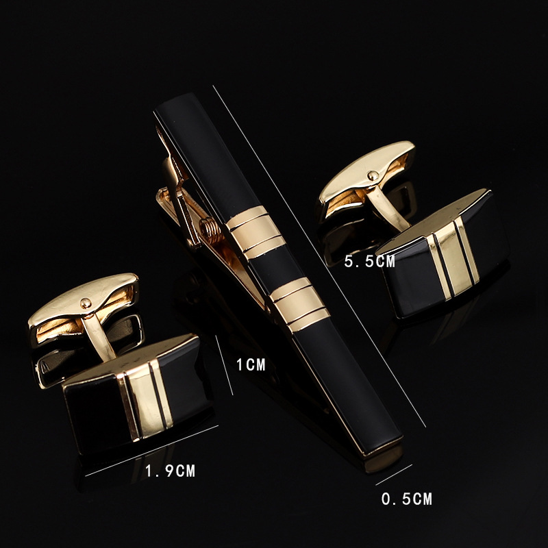 Tie Bar Set Gift - Mens Ties Cufflinks ชุดอุปกรณ์เสริมเนคไท Tie บาร์