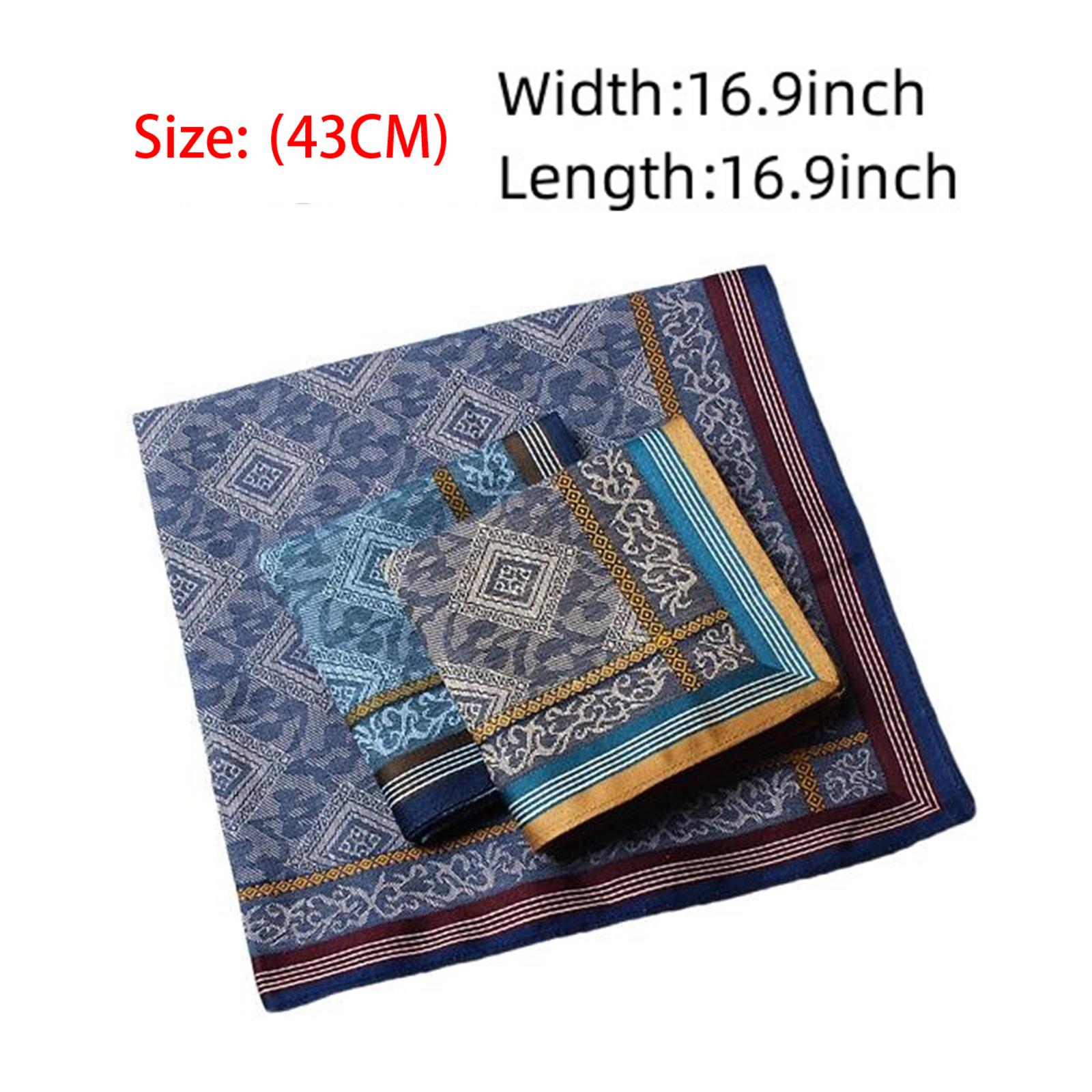 ผ้าเช็ดหน้าสำหรับผู้ชาย 3 ผืน  - Handkerchief Cotton Men บทวิจารณ์และราคา