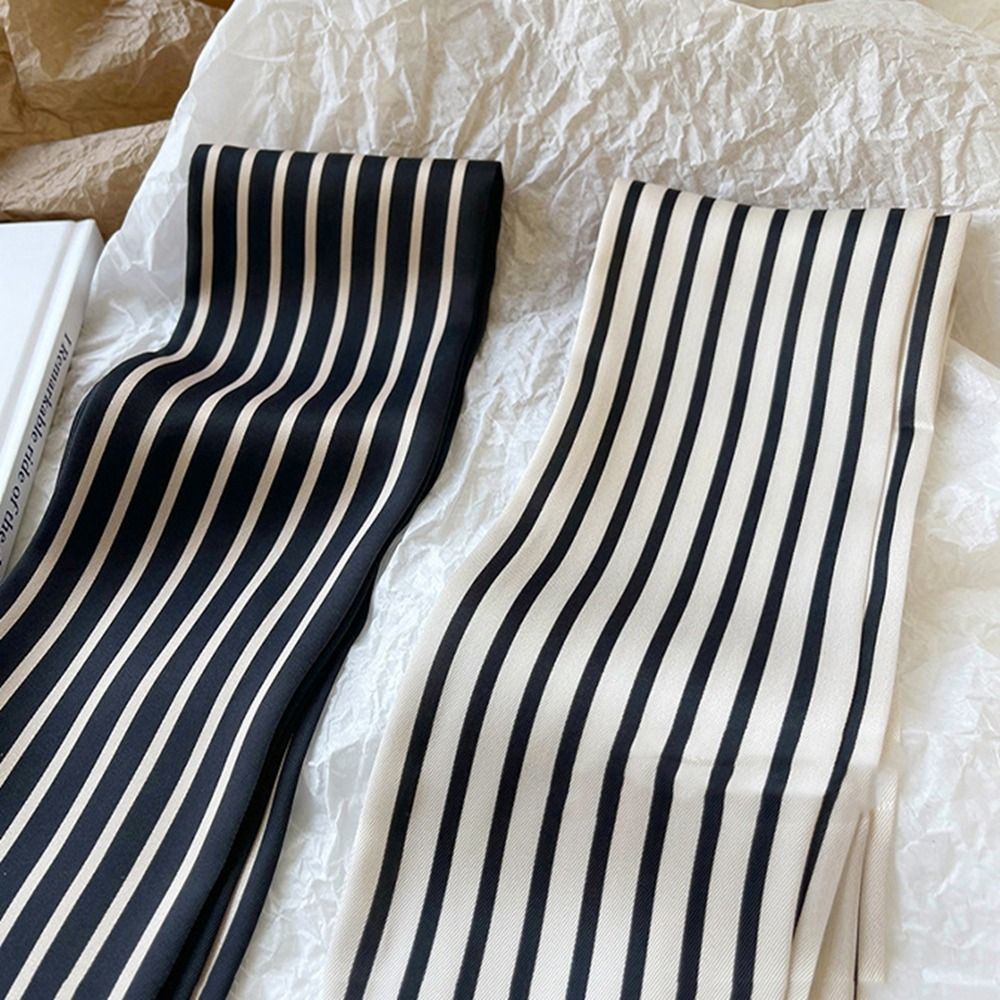 ผูกริบบิ้นที่คาดผมผ้าพันคอลายพ - Silk Tie Striped บทวิจารณ์และราคา