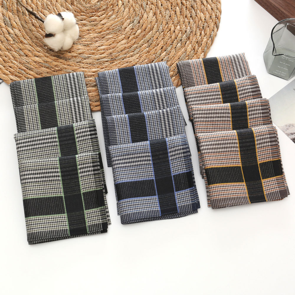 ผ้าเช็ดหน้าผู้ชายผ้าฝ้ายแท้ 3/ - Handkerchief Cotton Men บทวิจารณ์และราคา