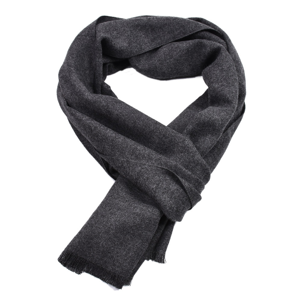 สีทึบผ้าพันคอผ้าพันคอผ้าพันคอฤ - Muffler Men Wool บทวิจารณ์และราคา