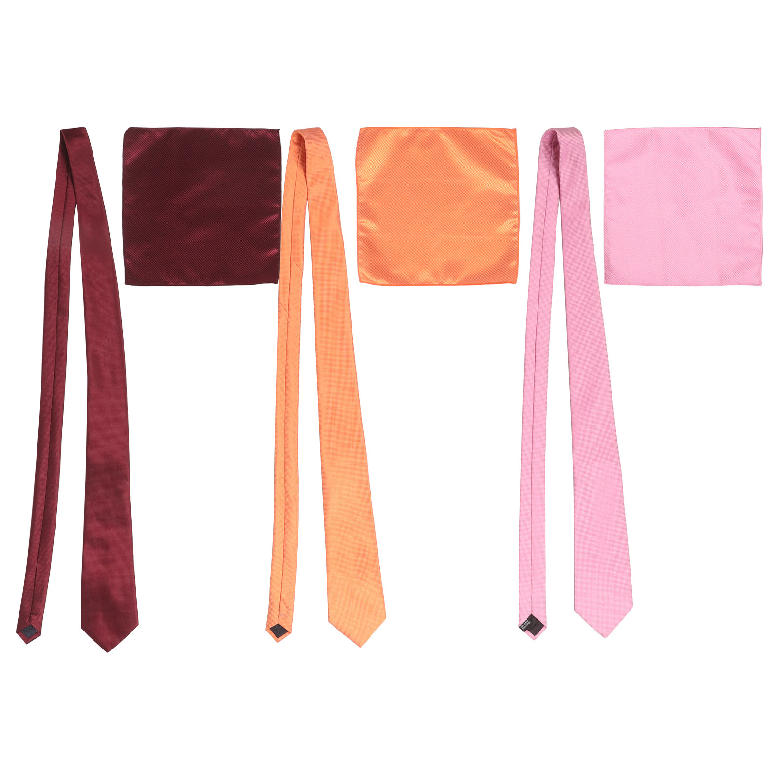 ชุดเนคไทและผ้าพันคอสีพื้นสำหรั - Pocket Square Set บทวิจารณ์และราคา