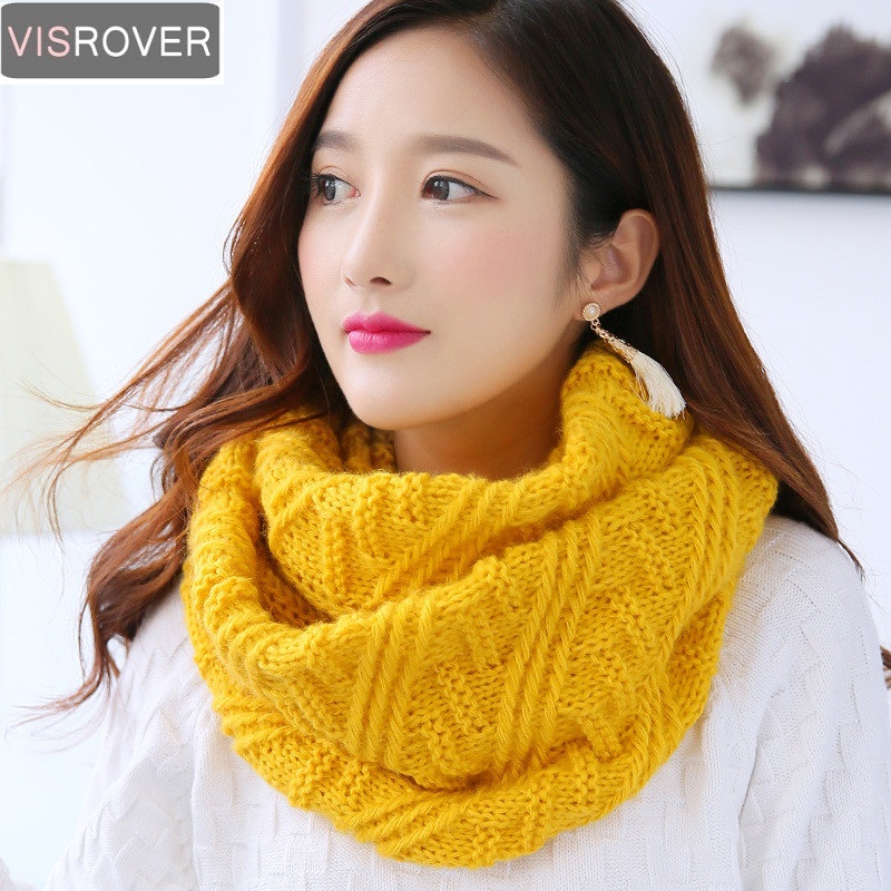 VISROVER สีผ้าพันคอผู้หญิงฤดูห - Infinity Scarf Knit บทวิจารณ์และราคา