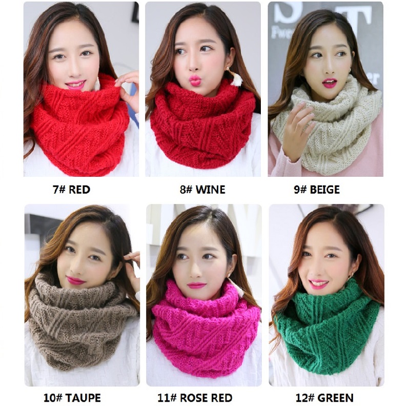 VISROVER สีผ้าพันคอผู้หญิงฤดูห - Infinity Scarf Knit บทวิจารณ์และราคา