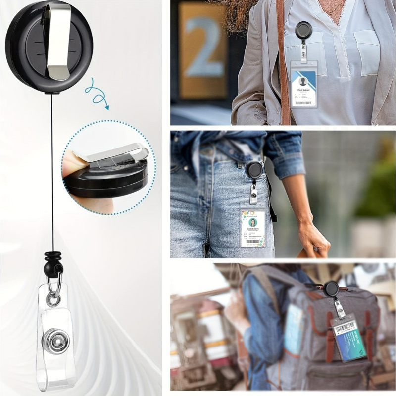 สายคล้องคอแบบยืดหดได้ 4 ชิ้น ส - Lanyard Badge Holder บทวิจารณ์และราคา