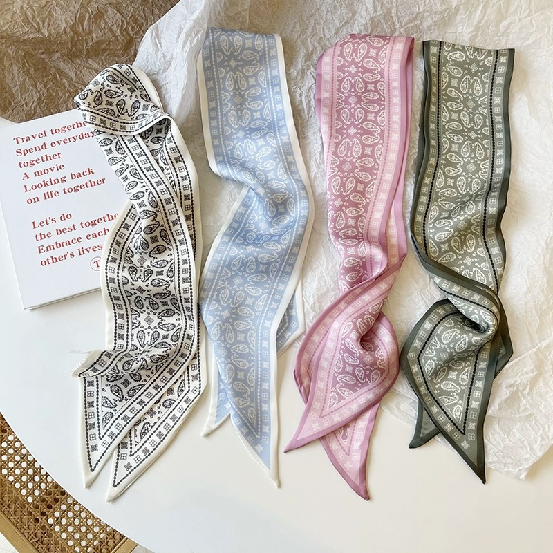 ชุดผ้าไหมซาตินผ้าพันคอผู้หญิงผ - Ascot Neck Scarf บทวิจารณ์และราคา