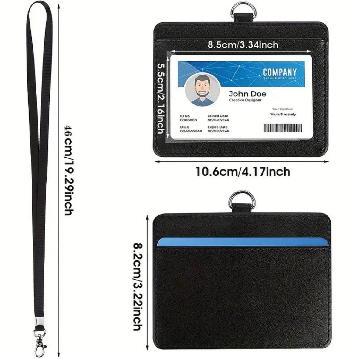 ที่ใส่ป้าย ID แนวนอน 1 ชิ้นพร้ - Lanyard Badge Holder บทวิจารณ์และราคา