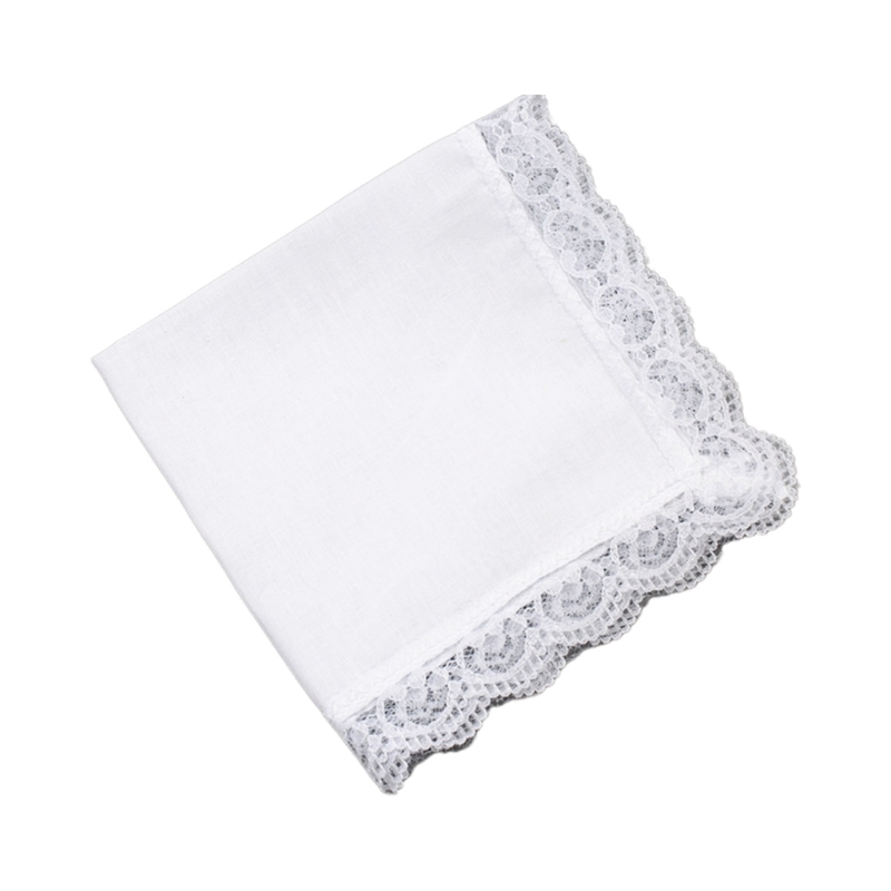 D0UB น้ำหนักเบาสีขาวผ้าเช็ดหน้ - Handkerchief Cotton Men บทวิจารณ์และราคา