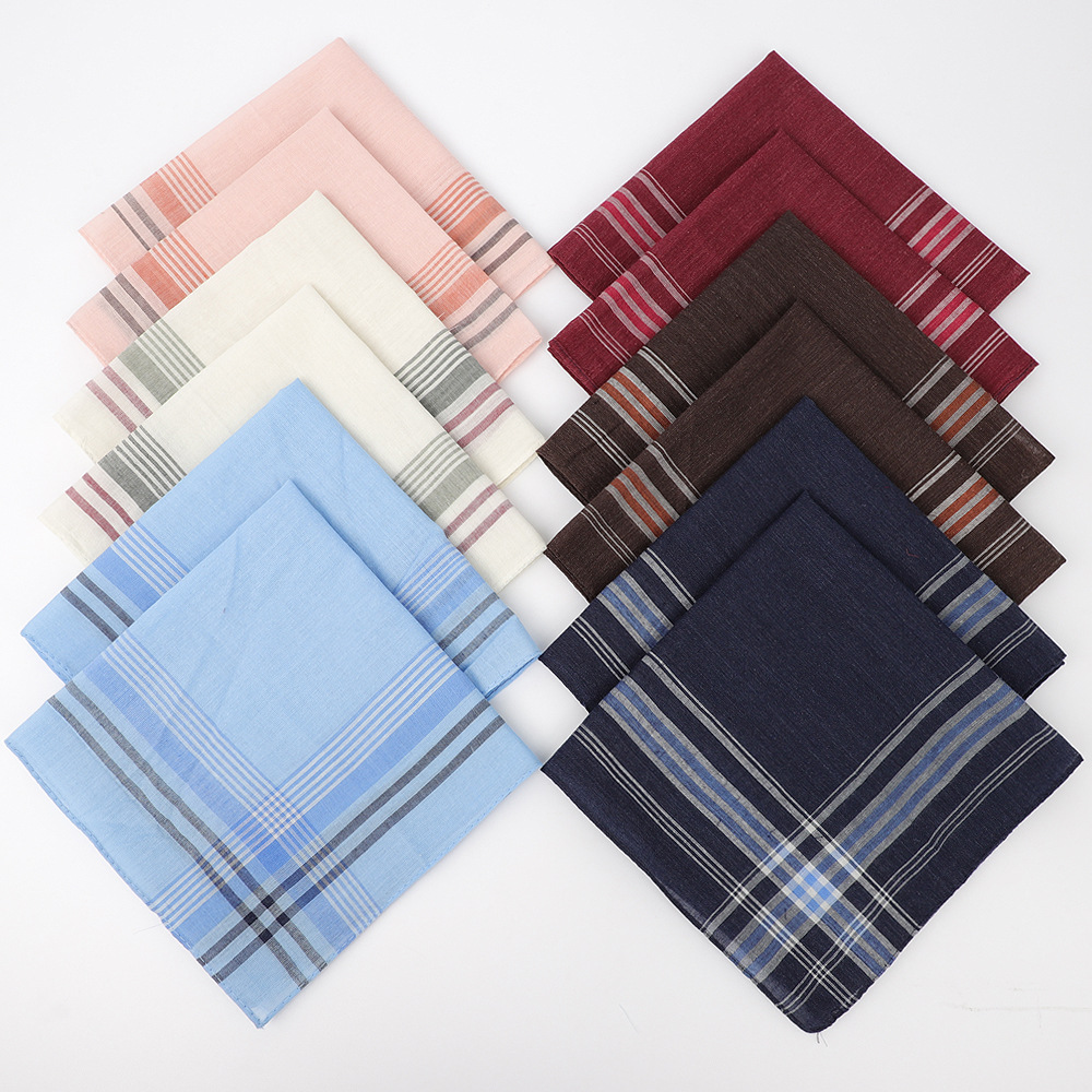 6pcs ผู้ชายผสมสีลายสก๊อตลายผ้า - Handkerchief Cotton Men บทวิจารณ์และราคา