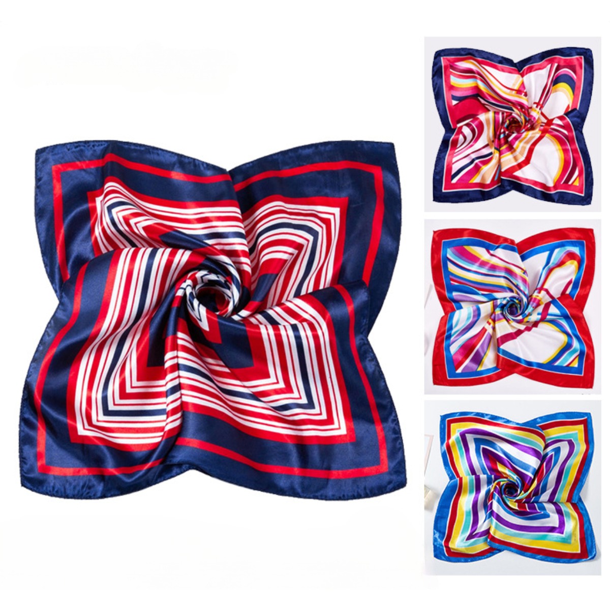 50*50 ซม.ผ้าพันคอผ้าไหมผ้าพันค - Ascot Neck Scarf บทวิจารณ์และราคา