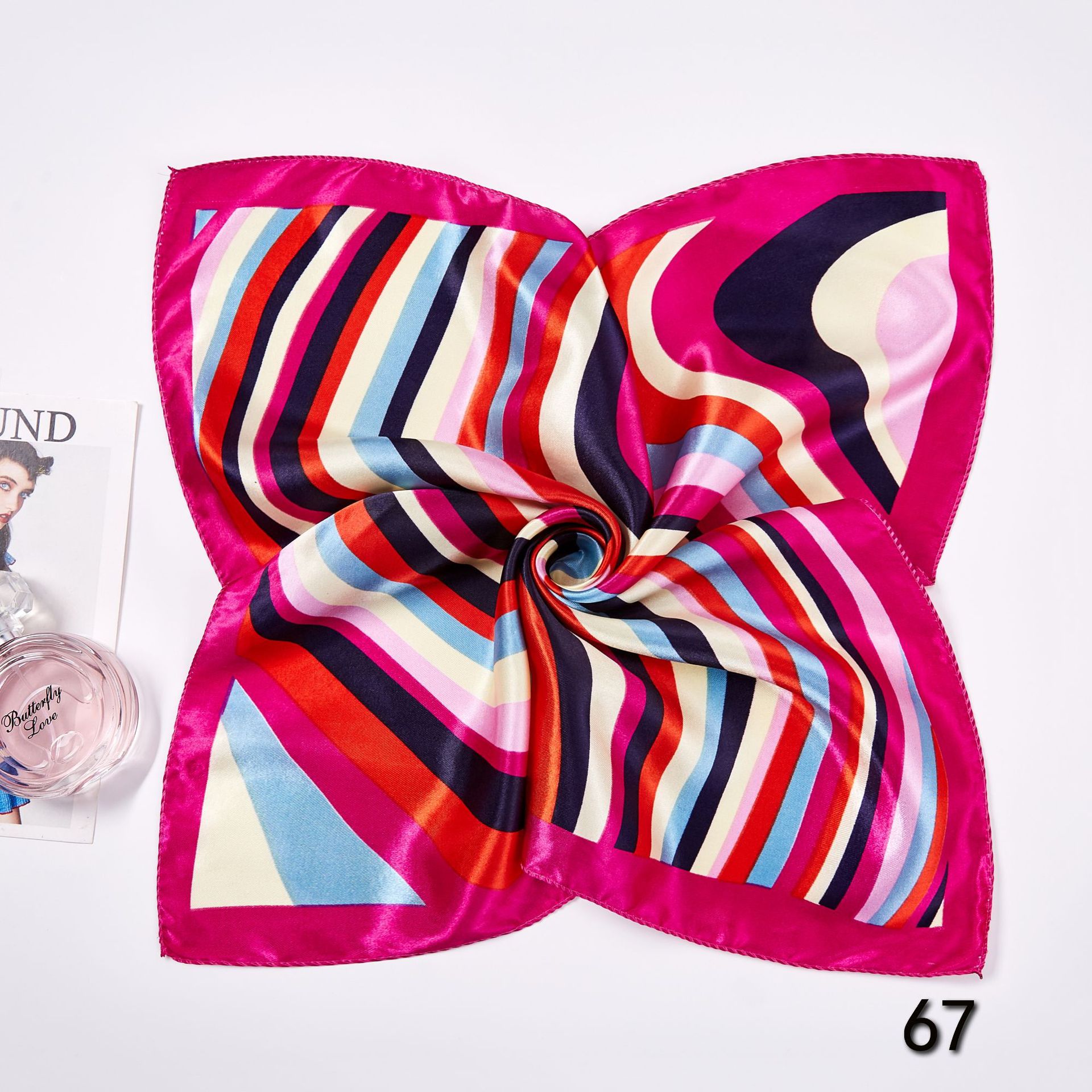 50*50 ซม.ผ้าพันคอผ้าไหมผ้าพันค - Ascot Neck Scarf บทวิจารณ์และราคา
