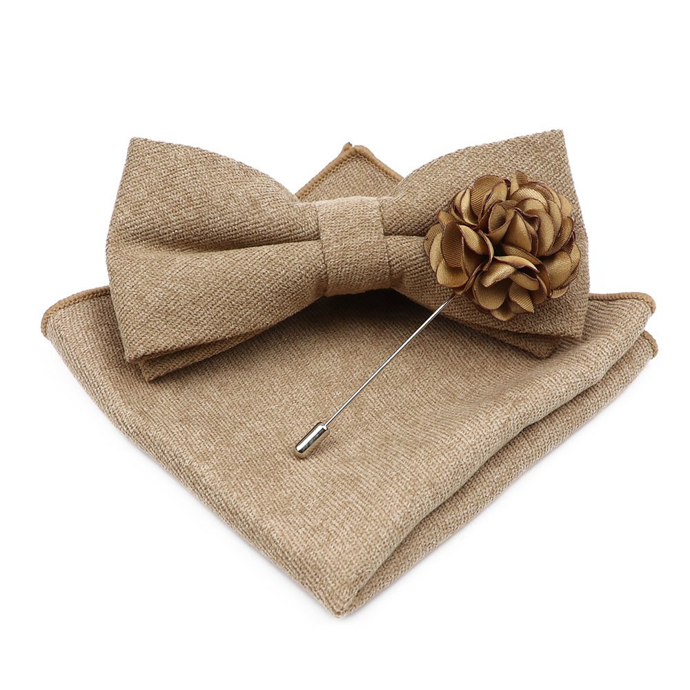 บุรุษผ้าฝ้าย Bowtie Pocket Squ - Handkerchief Cotton Men บทวิจารณ์และราคา