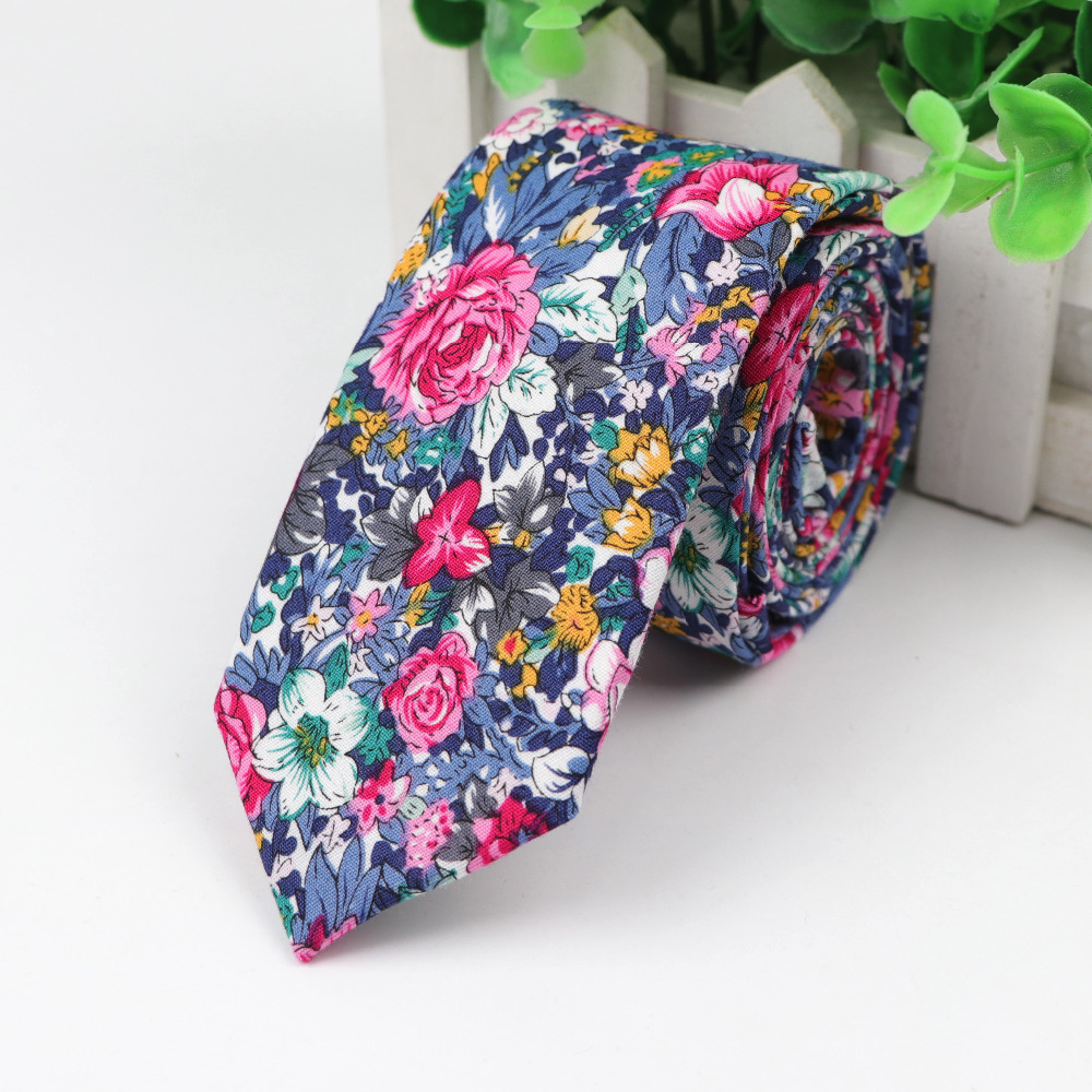 ผ้าฝ้ายดอกไม้ Tie ผู้ชายที่มีส - Skinny Tie Men บทวิจารณ์และราคา