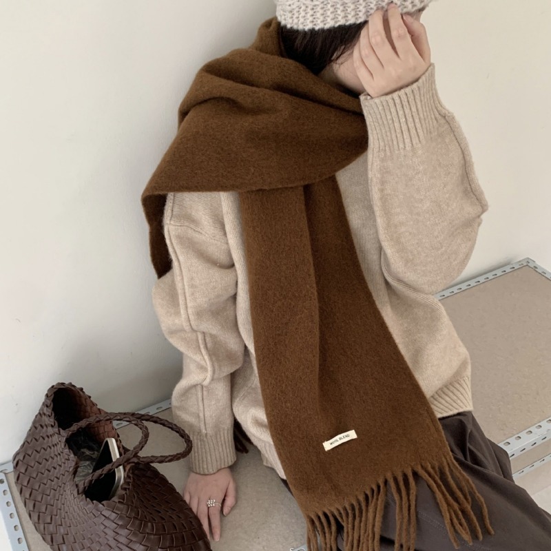 ผ้าพันคอไหมพรมผสมขนสัตว์แบบมิน - Muffler Men Wool บทวิจารณ์และราคา