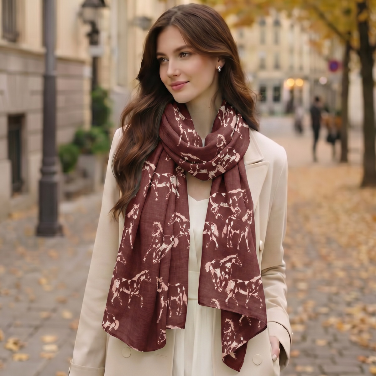 ผ้าพันคอผู้หญิง ผ้าฝ้าย ฮิญาบม - Pashmina Wrap Large บทวิจารณ์และราคา