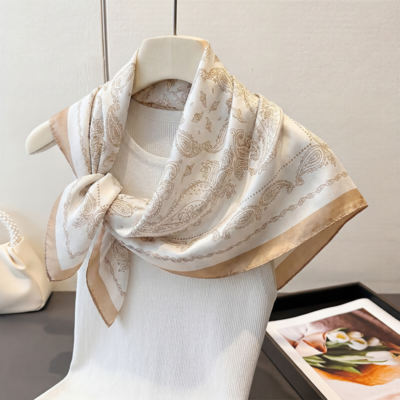 ผ้าพันคอสี่เหลี่ยมลายเพสลีย์สี - Face Scarf Mask บทวิจารณ์และราคา