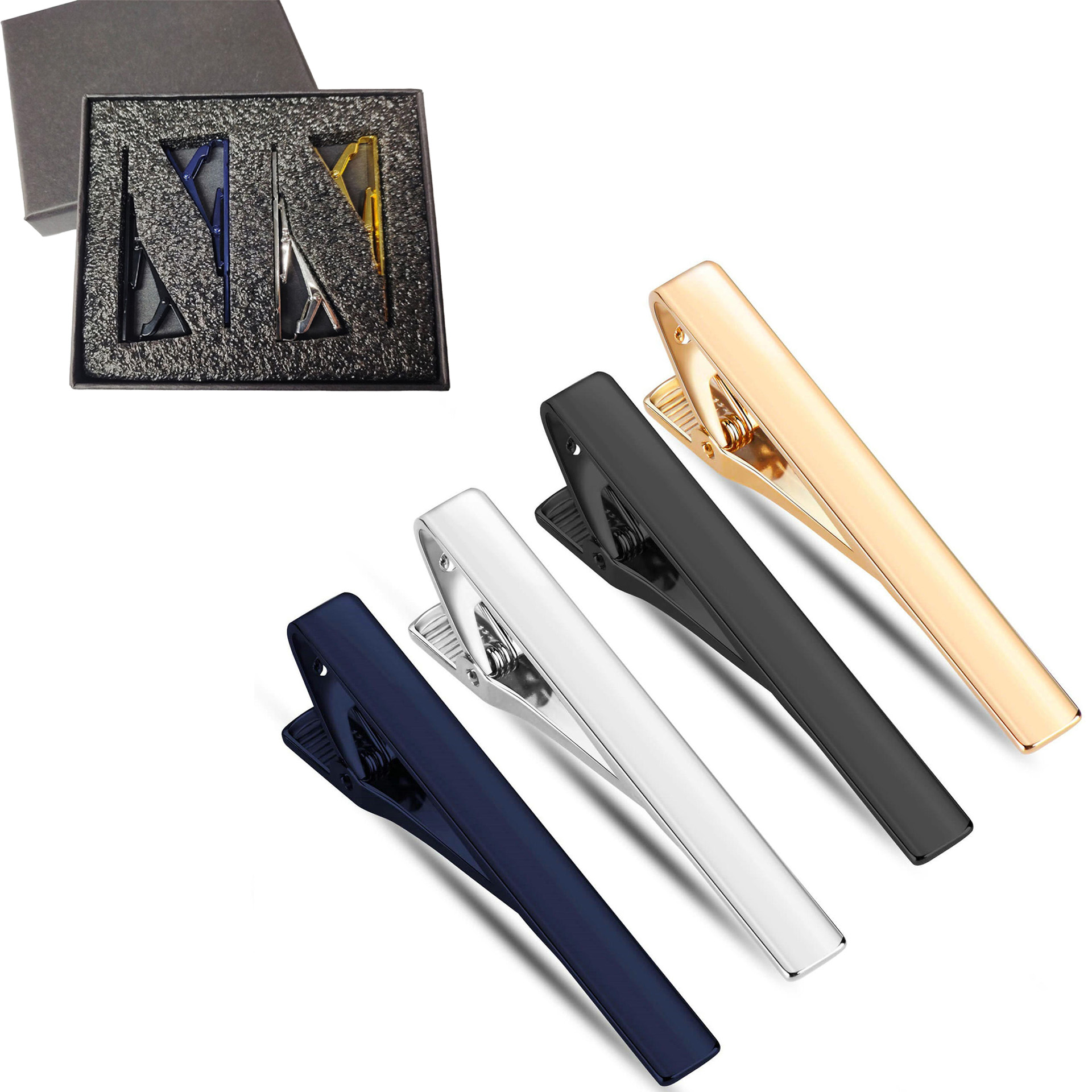 คลิปหนีบเนคไทโลหะ 1/4/6 ชิ้น ส - Tie Bar Set Gift บทวิจารณ์และราคา
