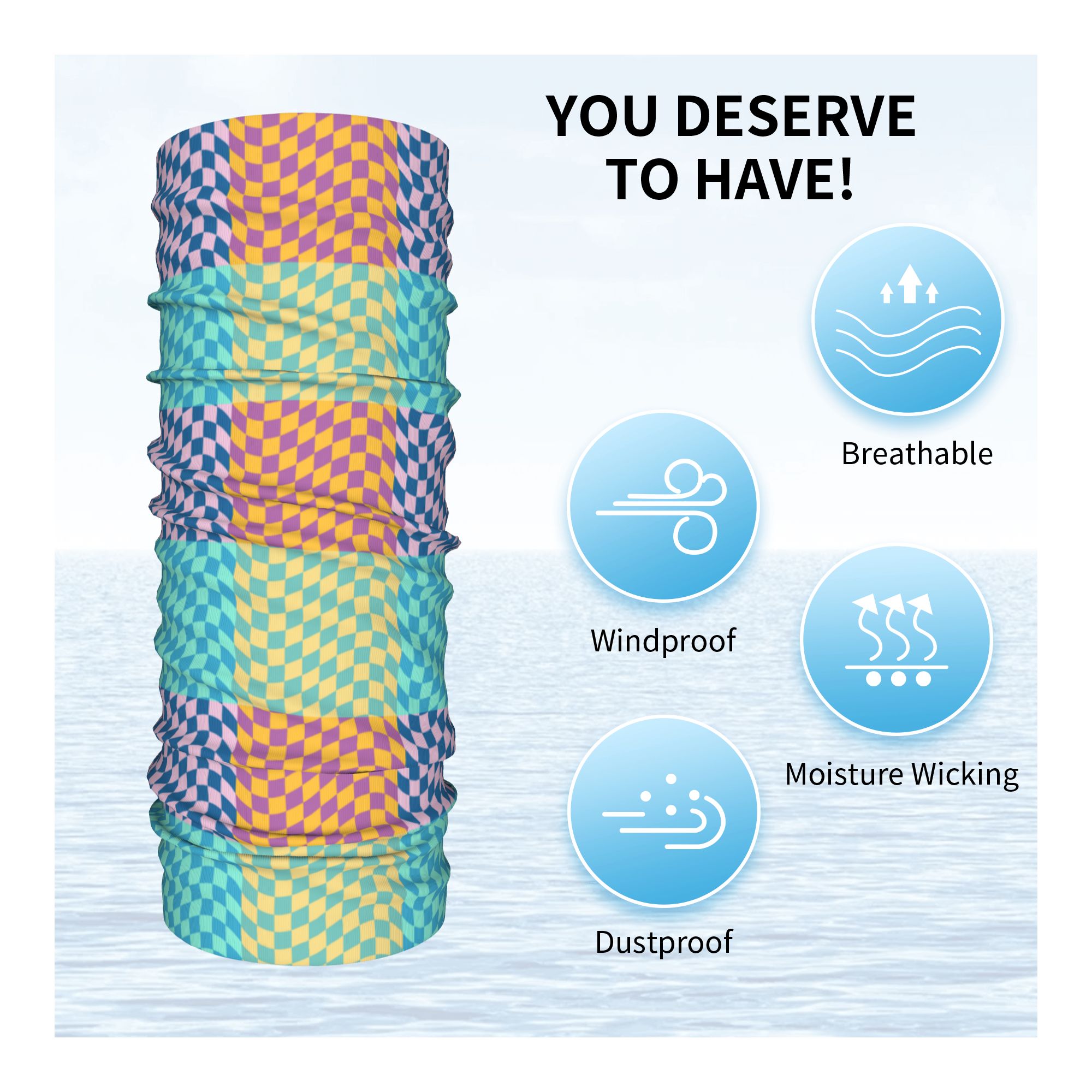 ผ้าพันคอแบบเช็คเกอร์สีตามสั่ง  - Neck Warmer Tube บทวิจารณ์และราคา