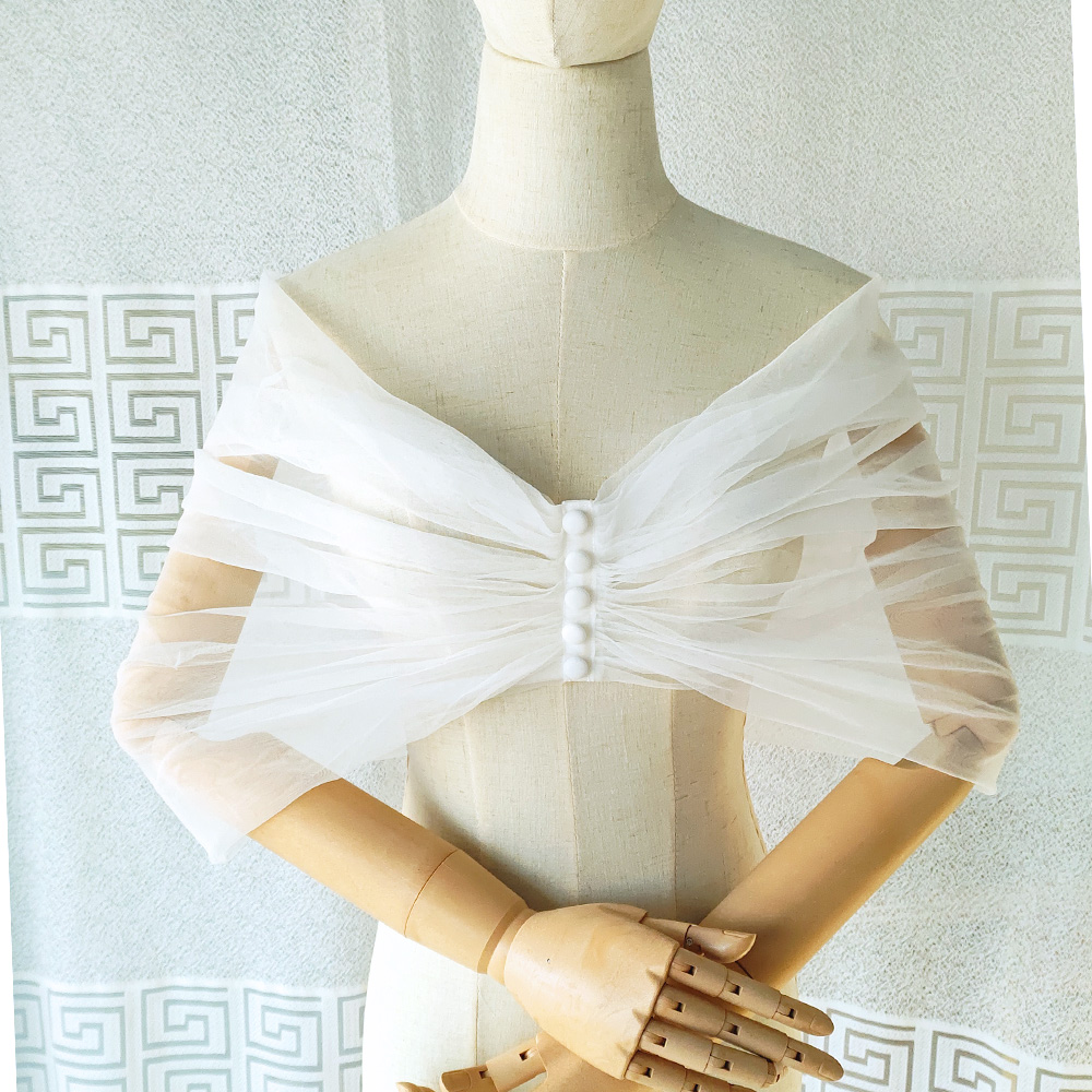 ผู้หญิงจีบTulle Sheer Wrapงานแ - Stole Wedding Shawl บทวิจารณ์และราคา