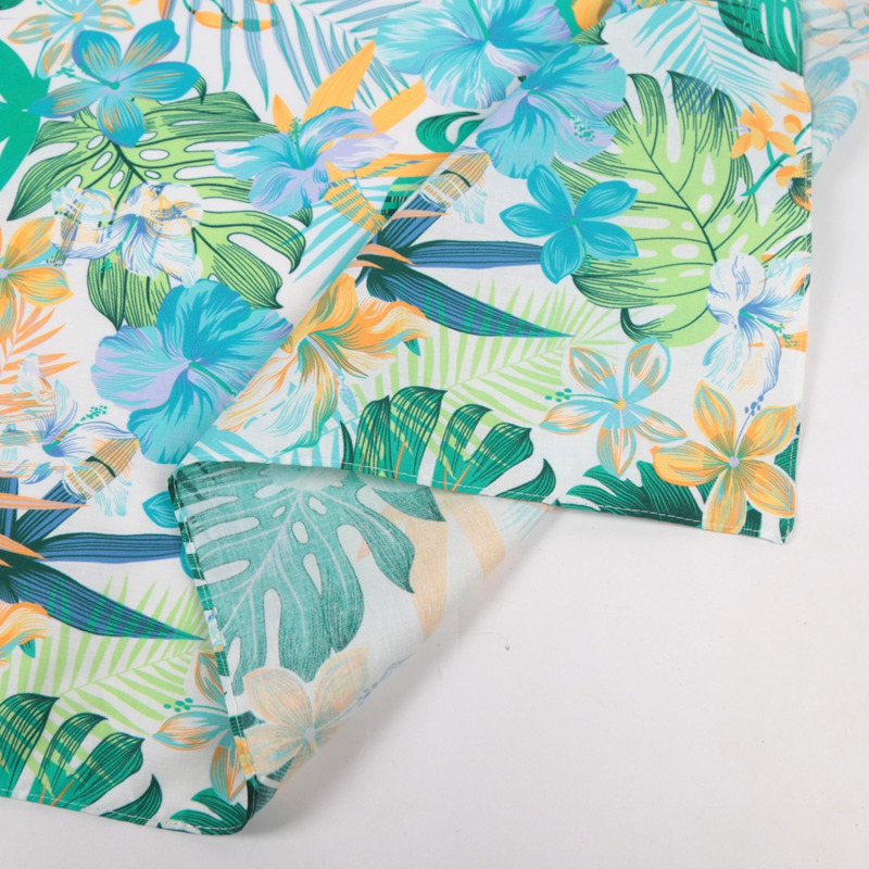 ผ้าพันคอพิมพ์ลายใบไม้ดอกไม้ขนา - Bandana Cotton บทวิจารณ์และราคา