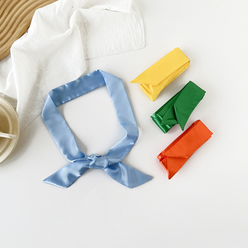 4x100 ซม.ซาตินผ้าไหมแคบผ้าพันค - Ascot Neck Scarf บทวิจารณ์และราคา